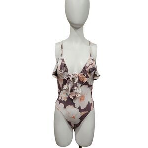 P2F Power 2 The Flower Farrah Floral Ruffle  1 PC Swim